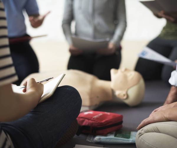 CPR First Aid Training Concept