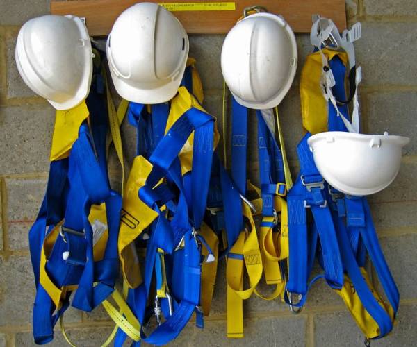 safety harness and helmets